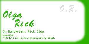 olga rick business card